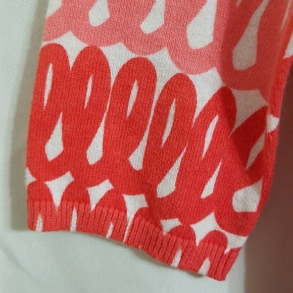 Anthropologie Cardigan Field Flower gray red abstract - Picture 6 of 7